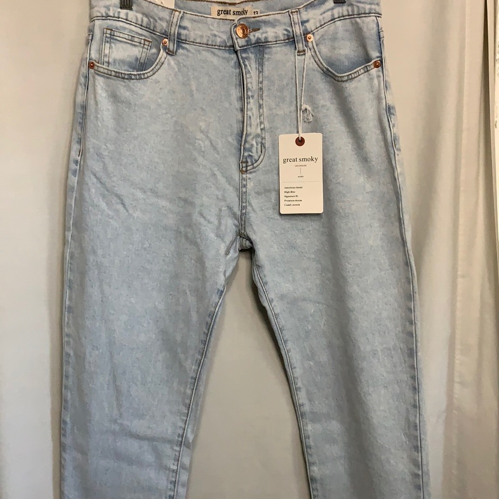 NWT Great Smoky Los Angeles Classic Jeans- Straight Tapered Light Indigo Size 13